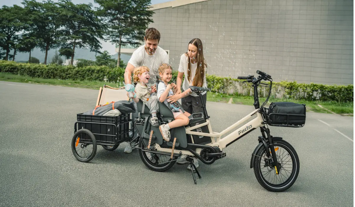 Fiido T3 Max elektrische cargo bike voor gezinsritten met kinderen en een achteraanhanger