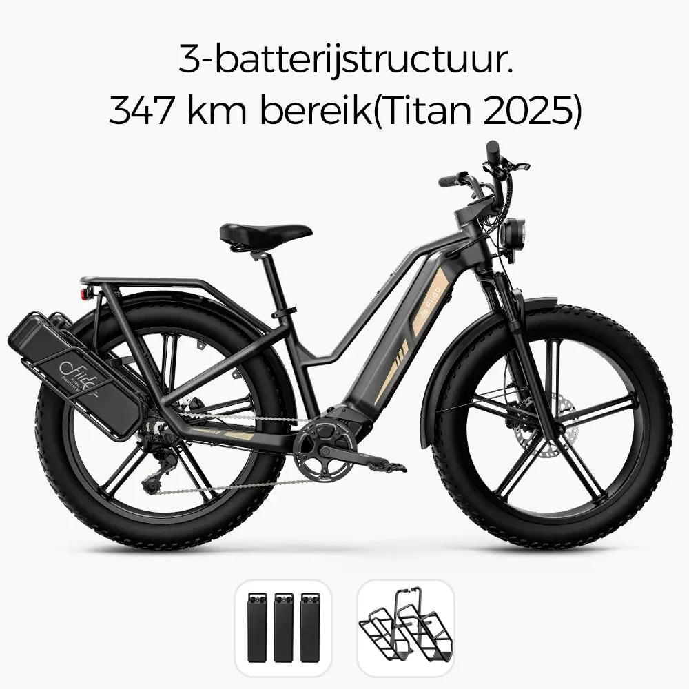 Titan Fat Tire Touring E-bike - Lange actieradius